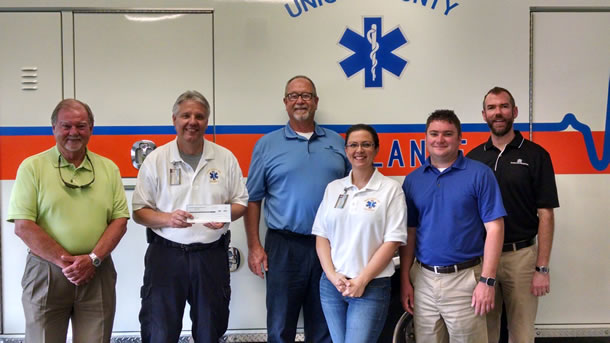 Safety grant check presentation photo